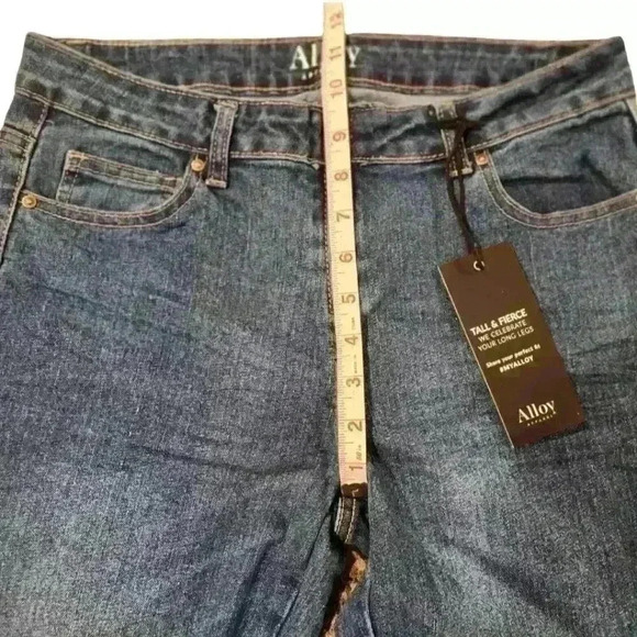 Women's Alloy Apparel Maxwell High Waist Skinny Tall Five Pocket Blue Jeans - Picture 5 of 10